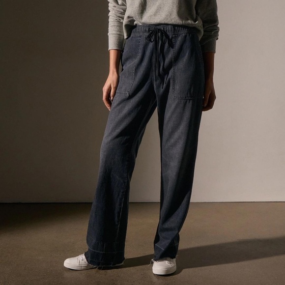 James Perse Wide Leg Pull On Denim Pant - Picture 1 of 10